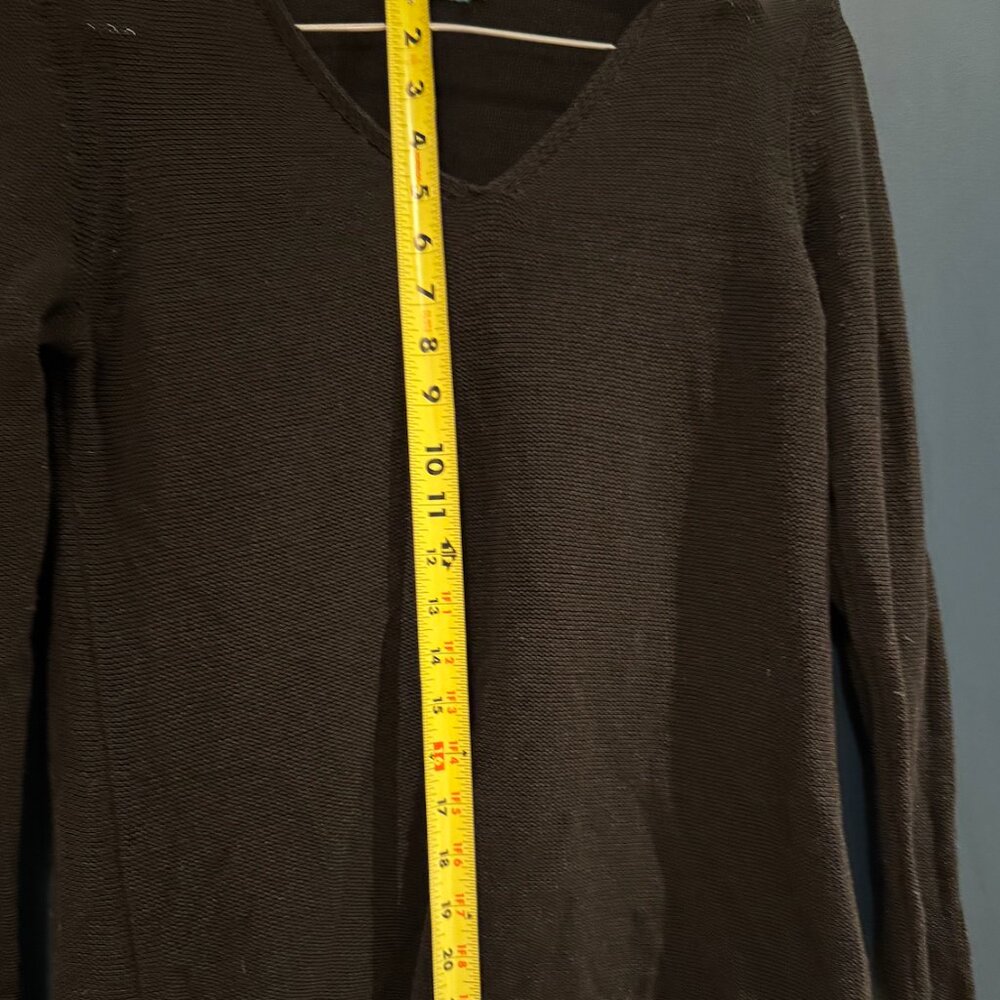 J McLaughlin Slinky V Neck Black Sweater - M - Picture 5 of 7